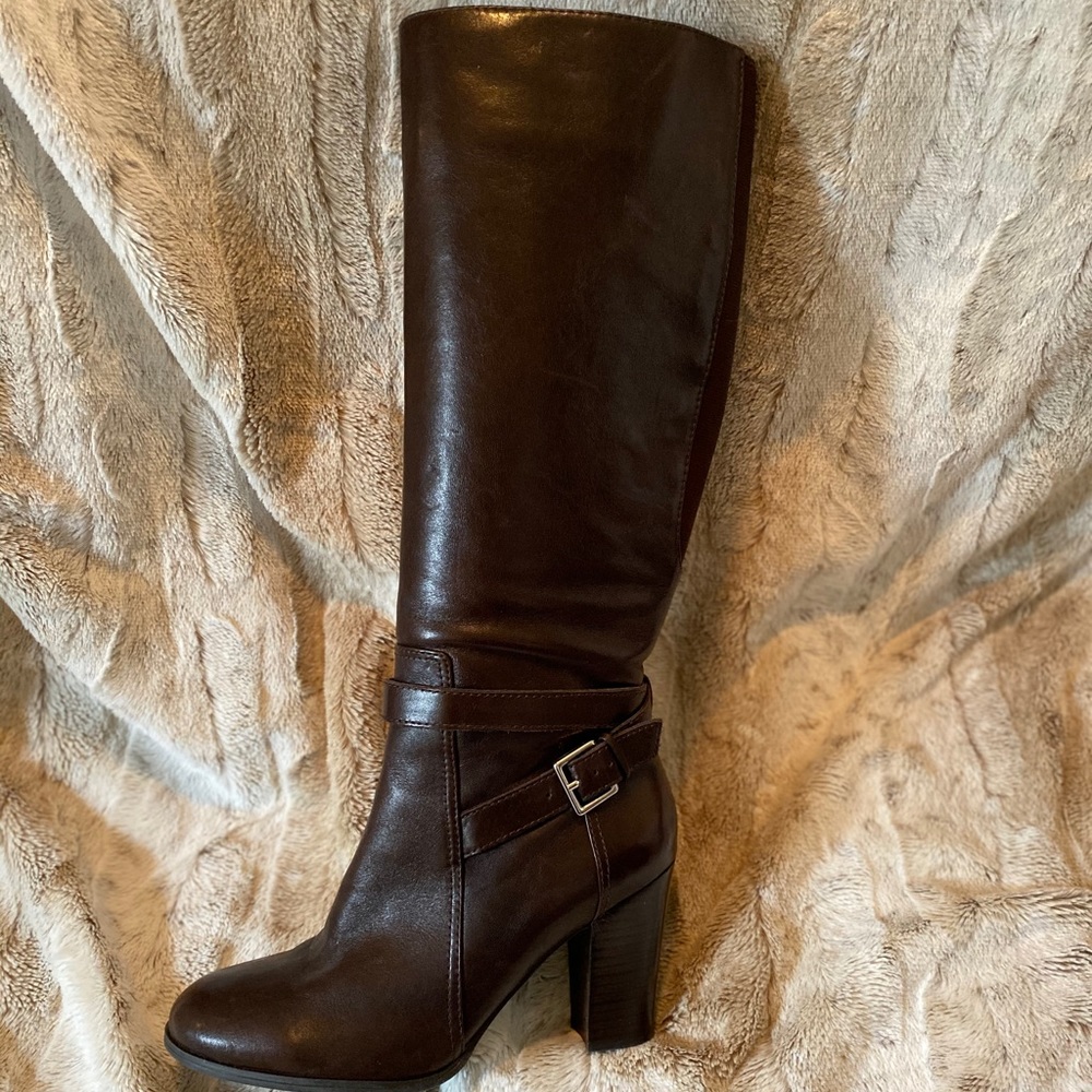 Marc Fisher knee high leather heels